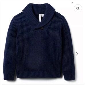 Janie and Jack Navy Shawl Collar Sweater
